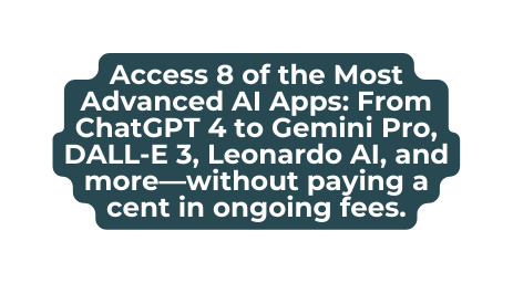 Access 8 of the Most Advanced AI Apps From ChatGPT 4 to Gemini Pro DALL E 3 Leonardo AI and more without paying a cent in ongoing fees